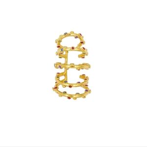 Daniela Salcedo EARCUFF TWIRL TRUFFLE GLITTER gold rainbow colors New